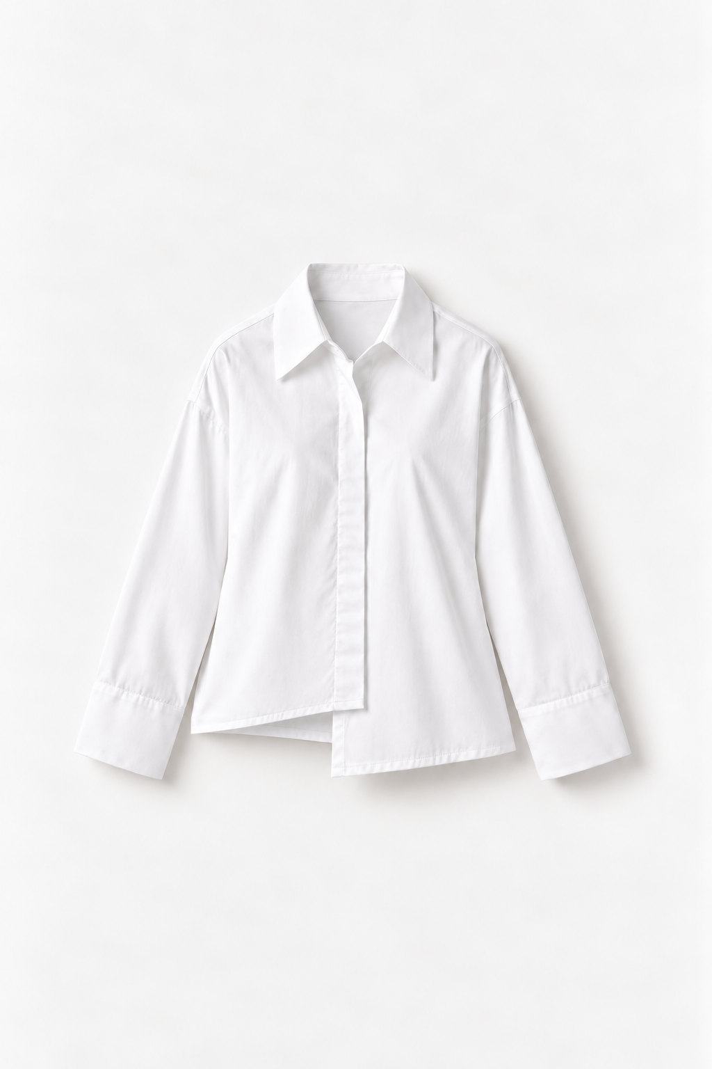 Asymmetrical Core Button Blouse