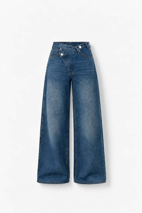 Asymmetrical Denim Jeans