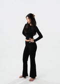 Long Sleeve Basic Cropped Top