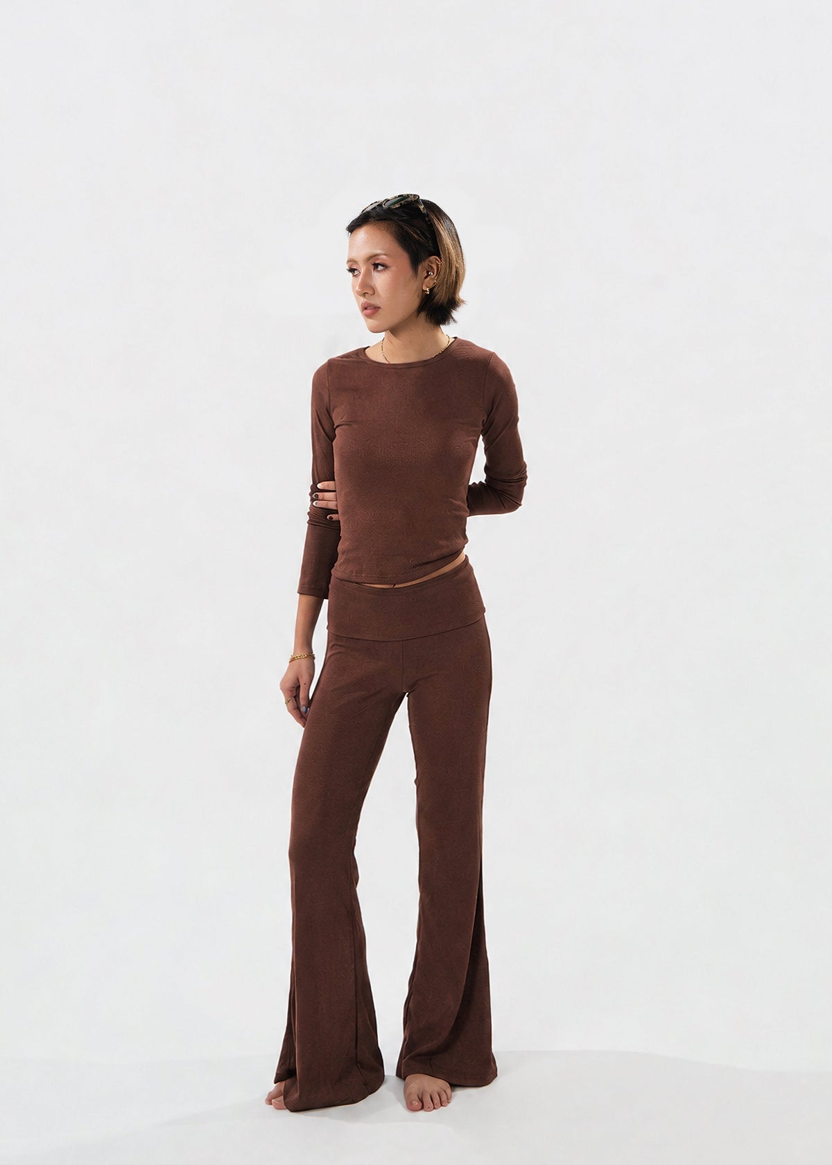 Long Sleeve Basic Cropped Top